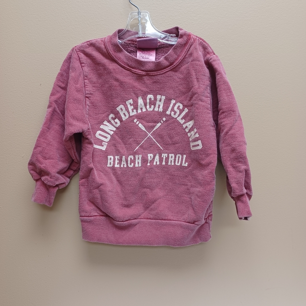 Pink beach patrol sweatshirt toddler xxs